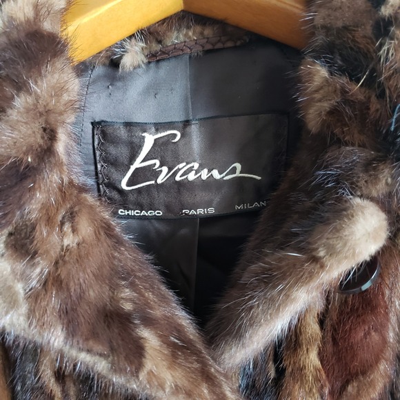 Evans Mink Fur Coat Womens S Brown Real Mink Vintage Long Floor Length Capsule - Picture 3 of 7